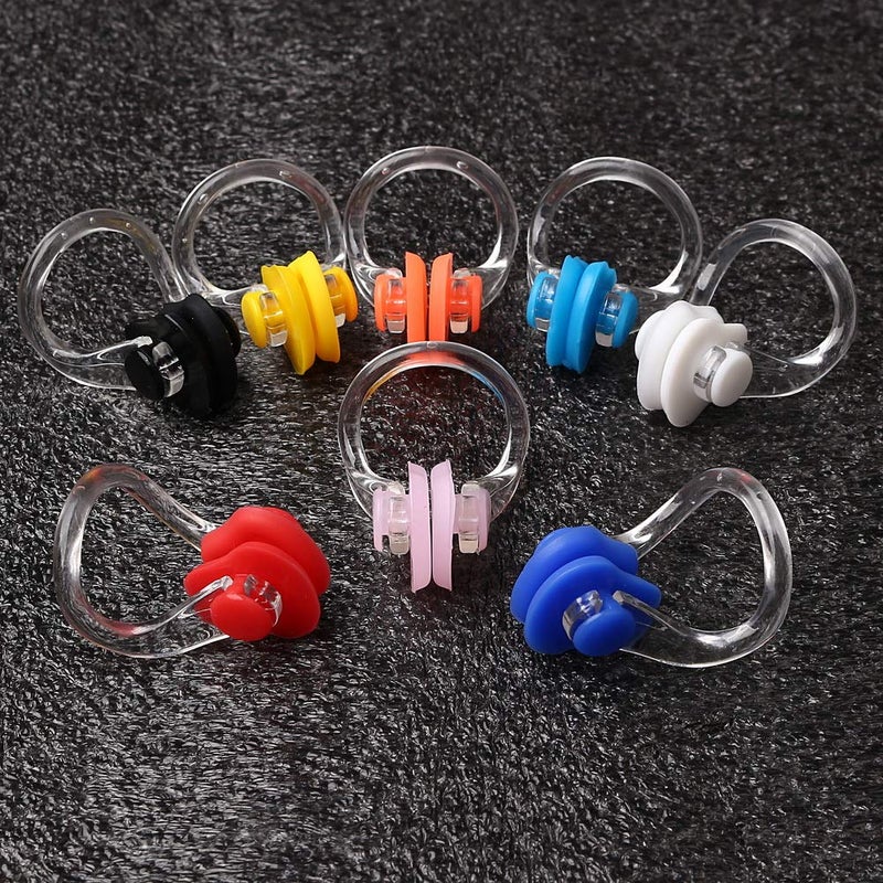 WODE 8 Pieces Silicone Swimming Nose Clip, Waterproof Silica Gel Surfing Nose Plug Protector Soft Latex Plugs for Kids and Adults (8 Colors) - Image 3